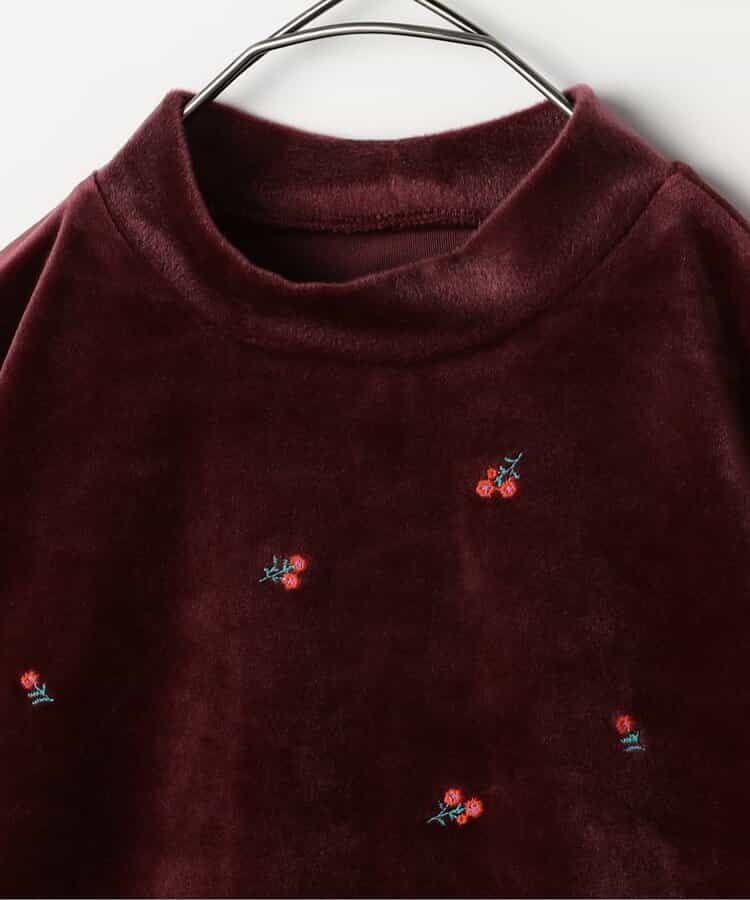 刺繍ベロアドッキングペプラムトップス リンク セットアップ対応_923866