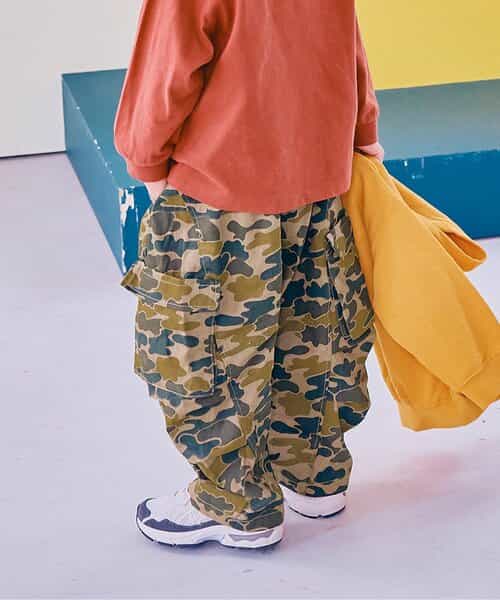 ボリュームシルエットひざタックカーゴパンツ