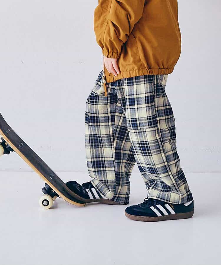 フランネルチェックリラックスストレートパンツ リンク