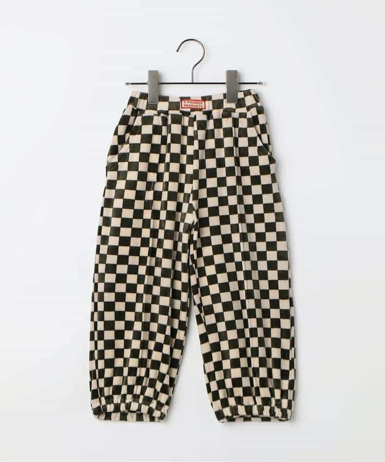 ベロアタッチのメルティ起毛フリースぬくぬくジムパンツ 全7色 リンク セットアップ対応 あったか  10分丈_994341