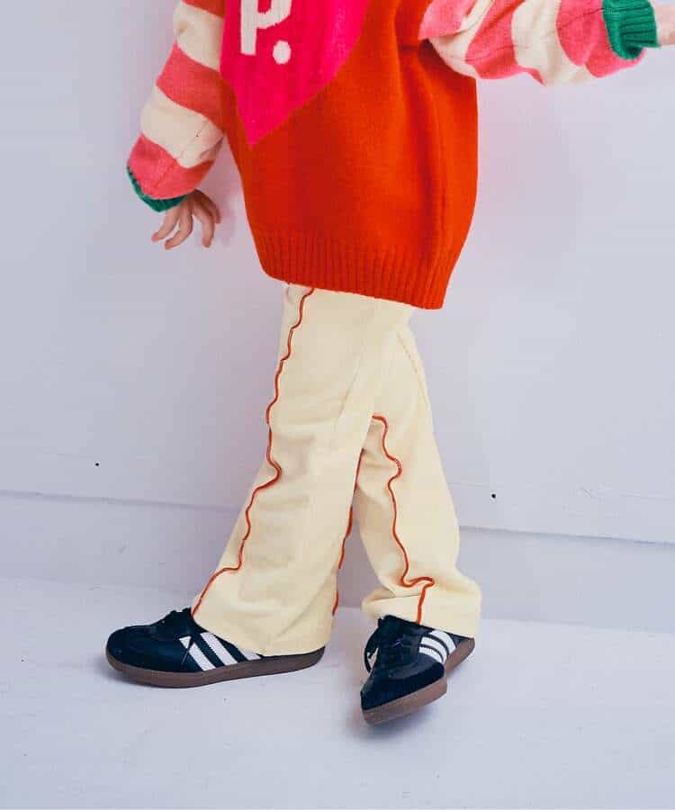 イロチ買いしたい配色メロウストレッチニットコールパンツ  10分丈_994358