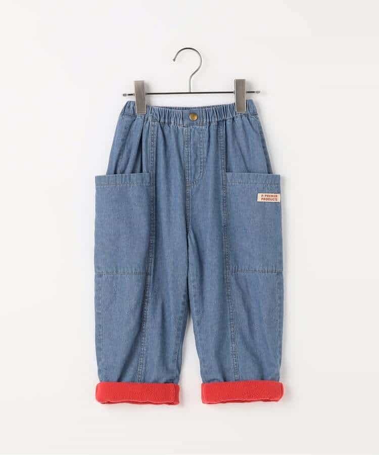 ぬくぬくなのにかっこいい裏フリースのサイドポケットパンツ あったか  10分丈_994421