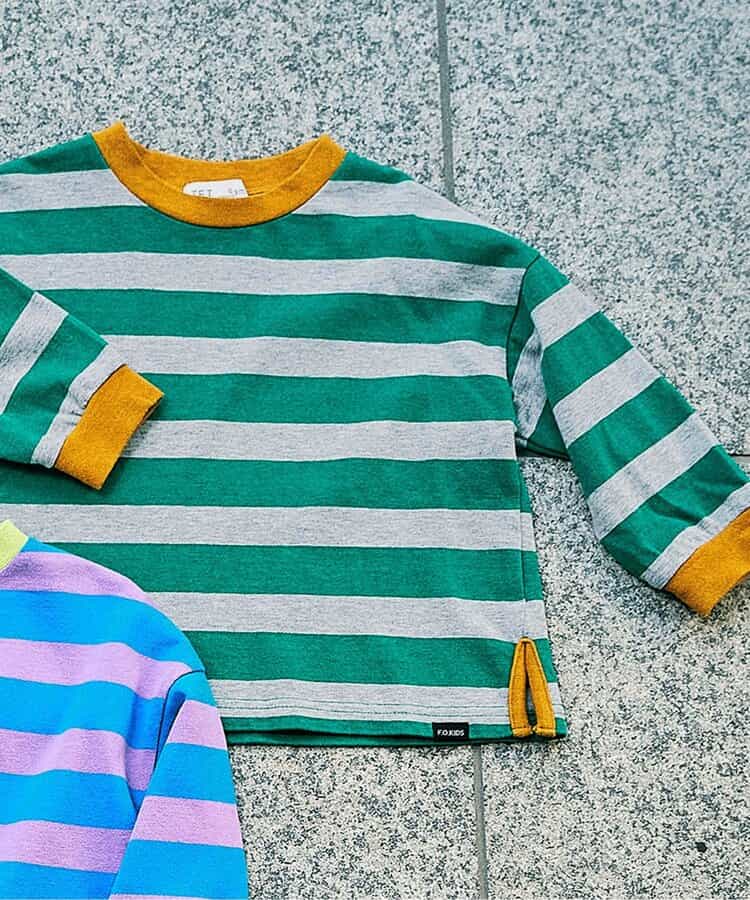 いろとりどりのボーダーTシャツ