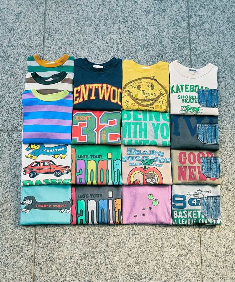 いろとりどりのボーダーTシャツ_928301
