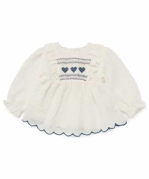 ★SALE★ハートスモッキングチュニックブラウス