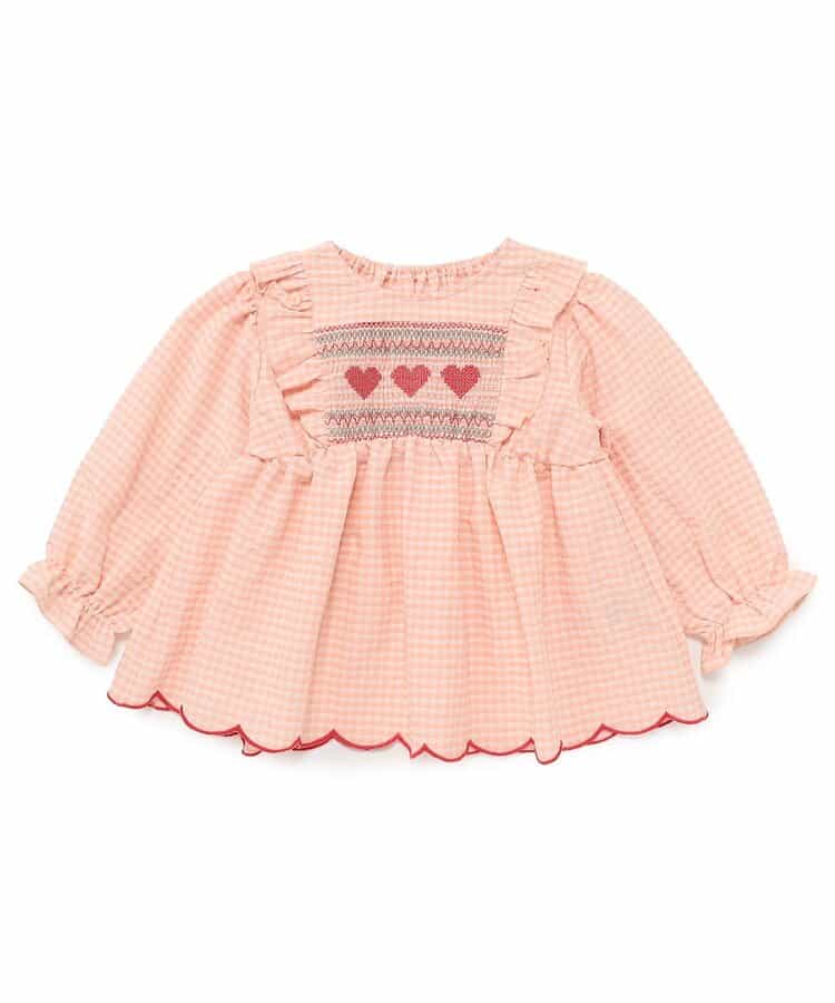 ★SALE★ハートスモッキングチュニックブラウス_708750