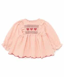 ★SALE★ハートスモッキングチュニックブラウス_708750