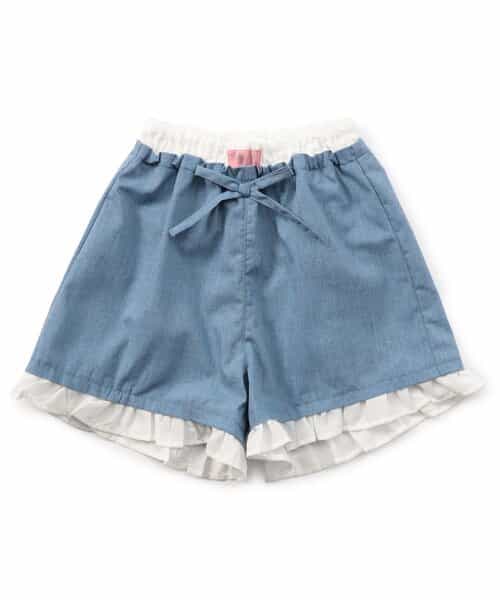 ★タイムセール★インして可愛い！フリルドッキングショートパンツ