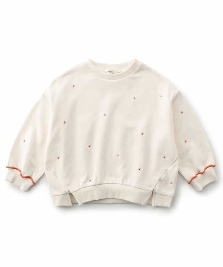 小花総刺繍トレーナー
