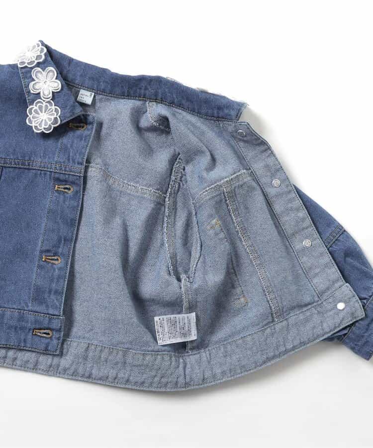 ★SALE★レースモチーフショートデニムジャケット_716317