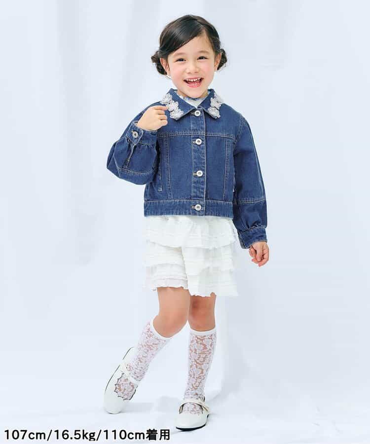 ★SALE★レースモチーフショートデニムジャケット_716318