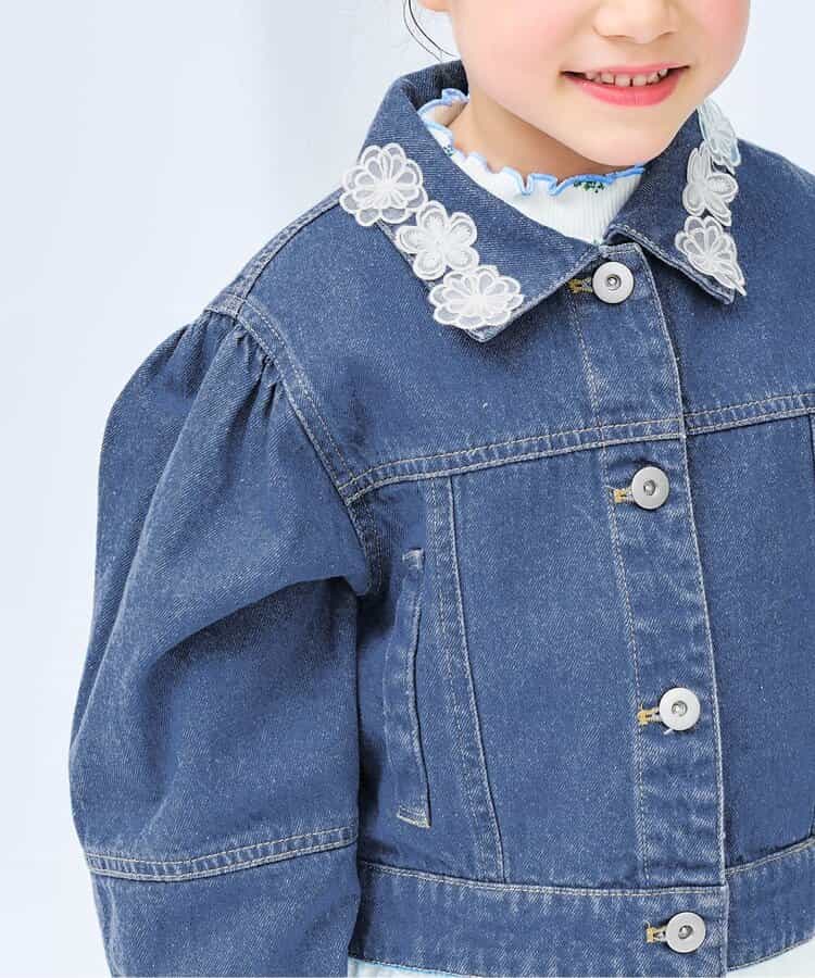 ★SALE★レースモチーフショートデニムジャケット_716319