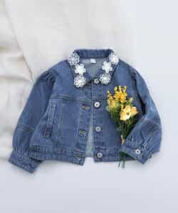★SALE★レースモチーフショートデニムジャケット_716321