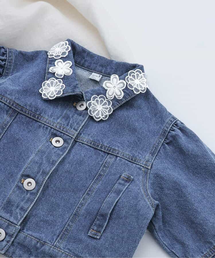 ★SALE★レースモチーフショートデニムジャケット_716322