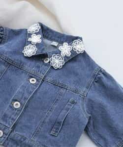 ★SALE★レースモチーフショートデニムジャケット_716322