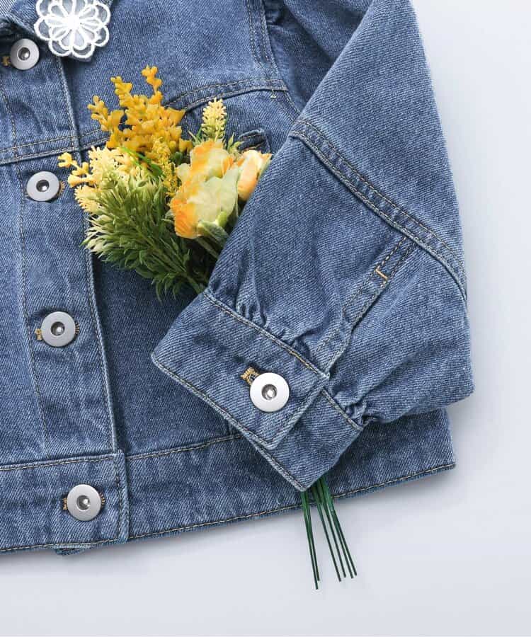 ★SALE★レースモチーフショートデニムジャケット_716323