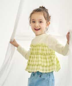 ★SALE★WEB限定 シアーチェックドッキングトップス