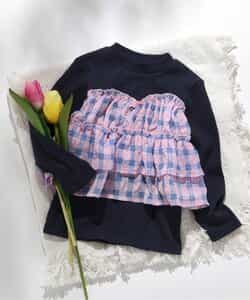 ★SALE★WEB限定 シアーチェックドッキングトップス