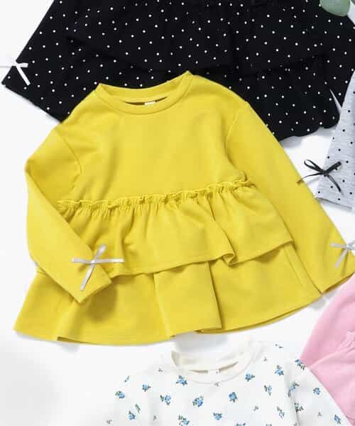 ★SALE★袖リボンティアードペプラムトップス