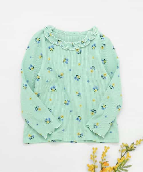 ★SALE★WEB限定 衿フリルワッフルメローTシャツ