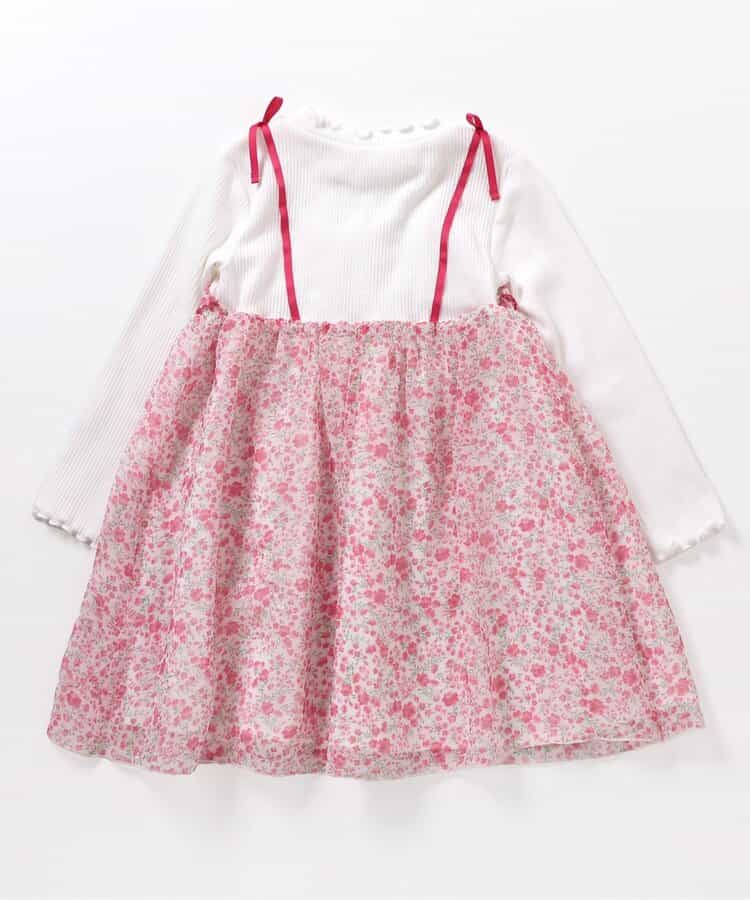 ★SALE★フラワーシフォンワンピース_アプレレクールマシェリ_722048
