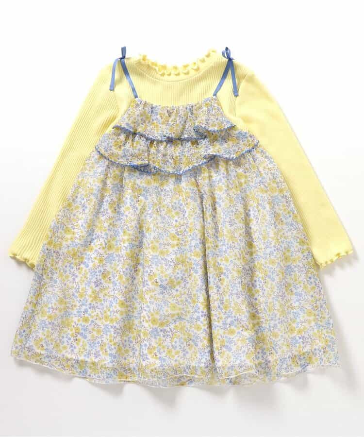 ★SALE★フラワーシフォンワンピース_アプレレクールマシェリ_722053