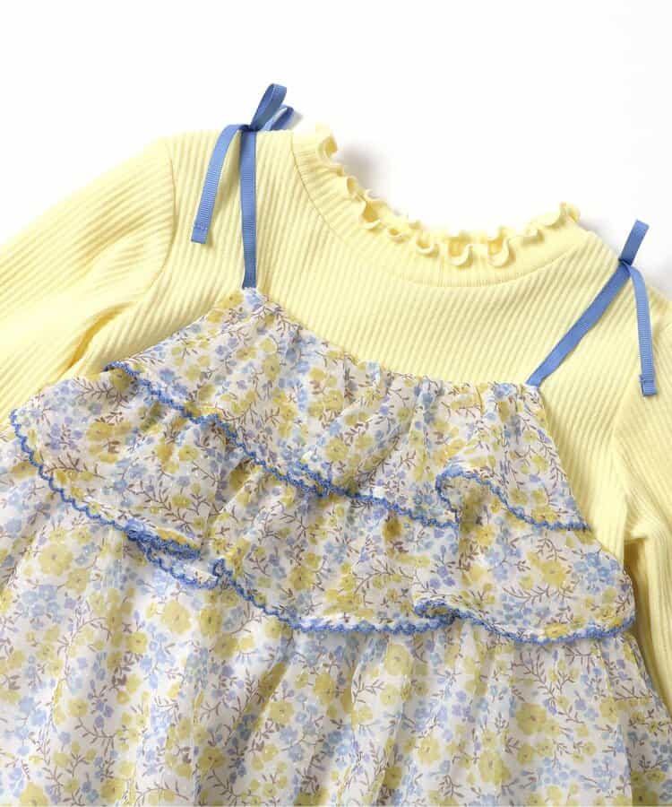 ★SALE★フラワーシフォンワンピース_アプレレクールマシェリ_722055