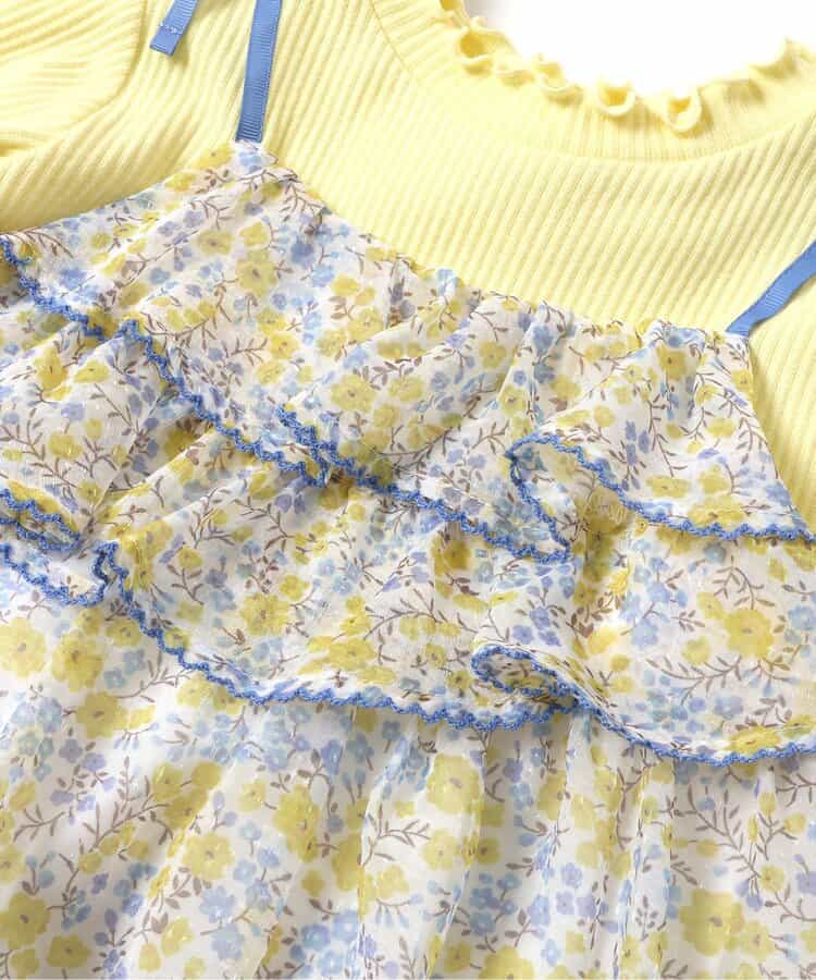 ★SALE★フラワーシフォンワンピース_アプレレクールマシェリ_722056