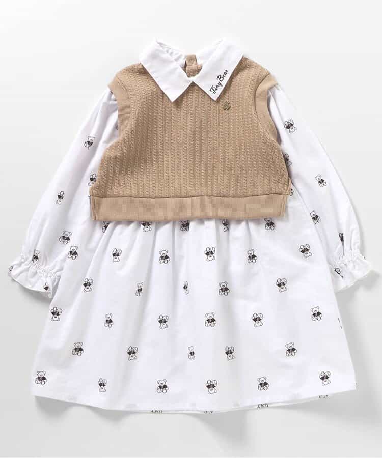 ★アウトレットセール★tiny bear ベストドッキングワンピース_450645
