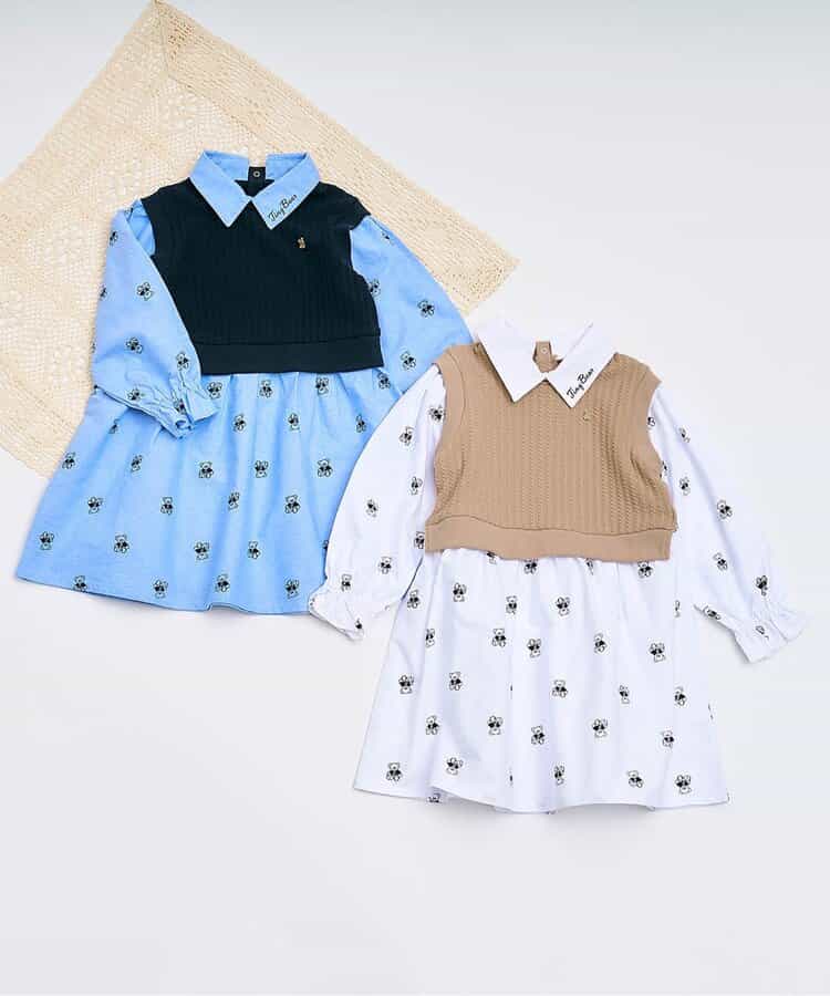 ★アウトレットセール★tiny bear ベストドッキングワンピース_450666