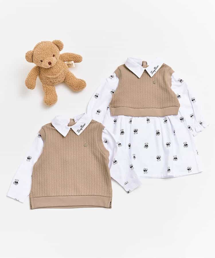 ★アウトレットセール★tiny bear ベストドッキングワンピース_450667