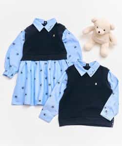 ★アウトレットセール★tiny bear ベストドッキングワンピース_450668