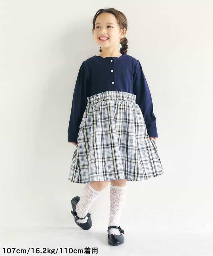★SALE★フロントボタンドッキングワンピース_723131