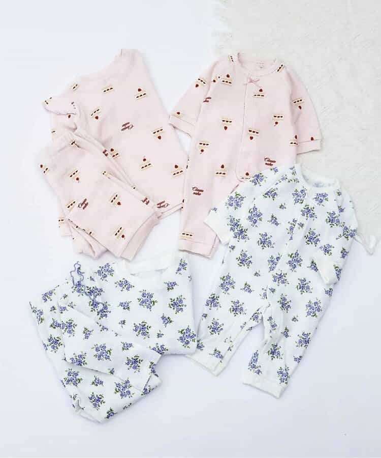 ★SALE★花・ケーキ柄パジャマ  10分丈_812463
