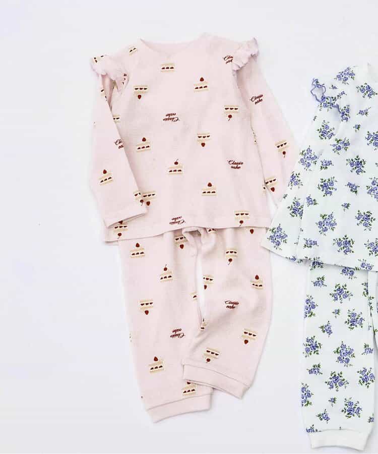 ★SALE★花・ケーキ柄パジャマ  10分丈