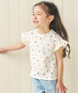 ★タイムセール★ハート・フラワーアップリケフリルTシャツ