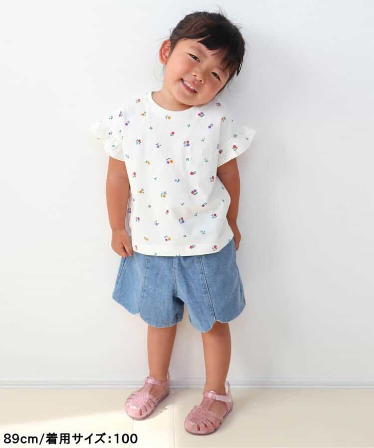 ★SALE★ハート・フラワーアップリケフリルTシャツ_956992
