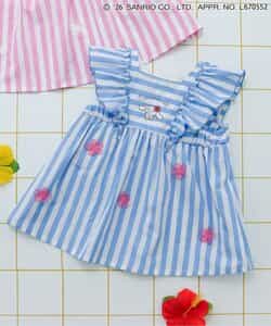 ★SALE★【サンリオキャラクターズ】お花ストライプチュニック