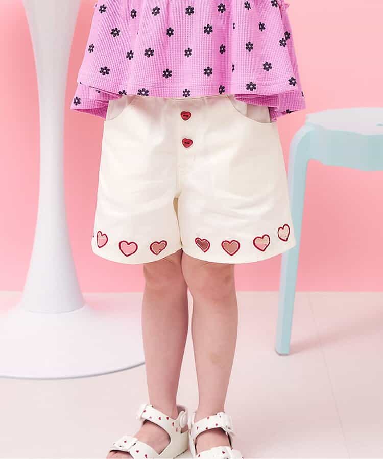 ハート刺繍ショートパンツ