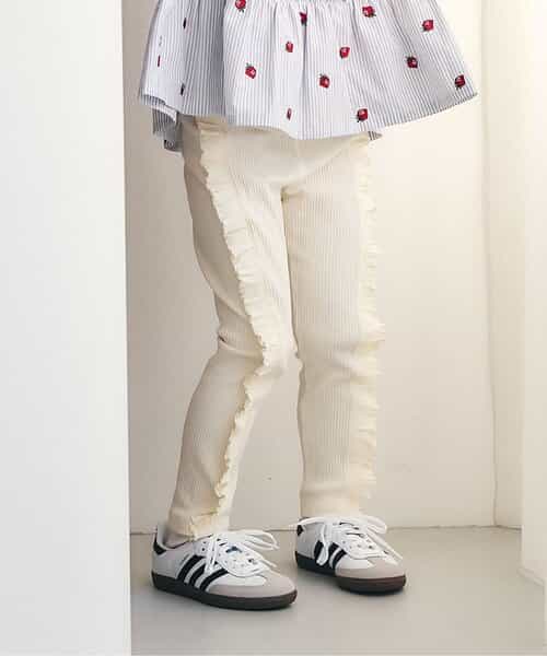 サイドフリルレギンス/7days Style pants  10分丈