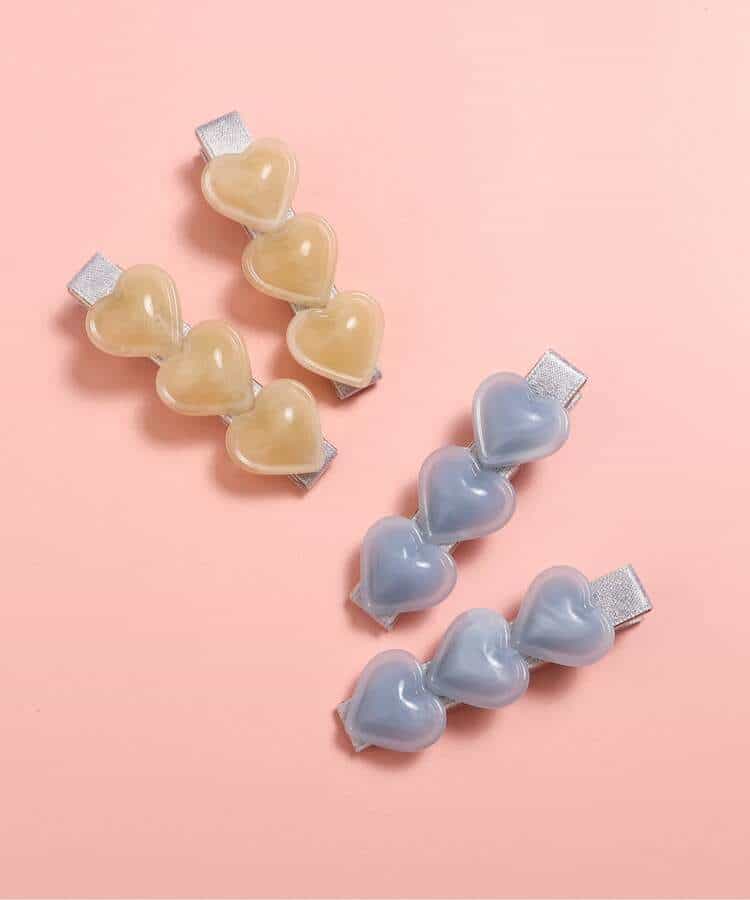 ★SALE★ハートモチーフヘアクリップセット_975304