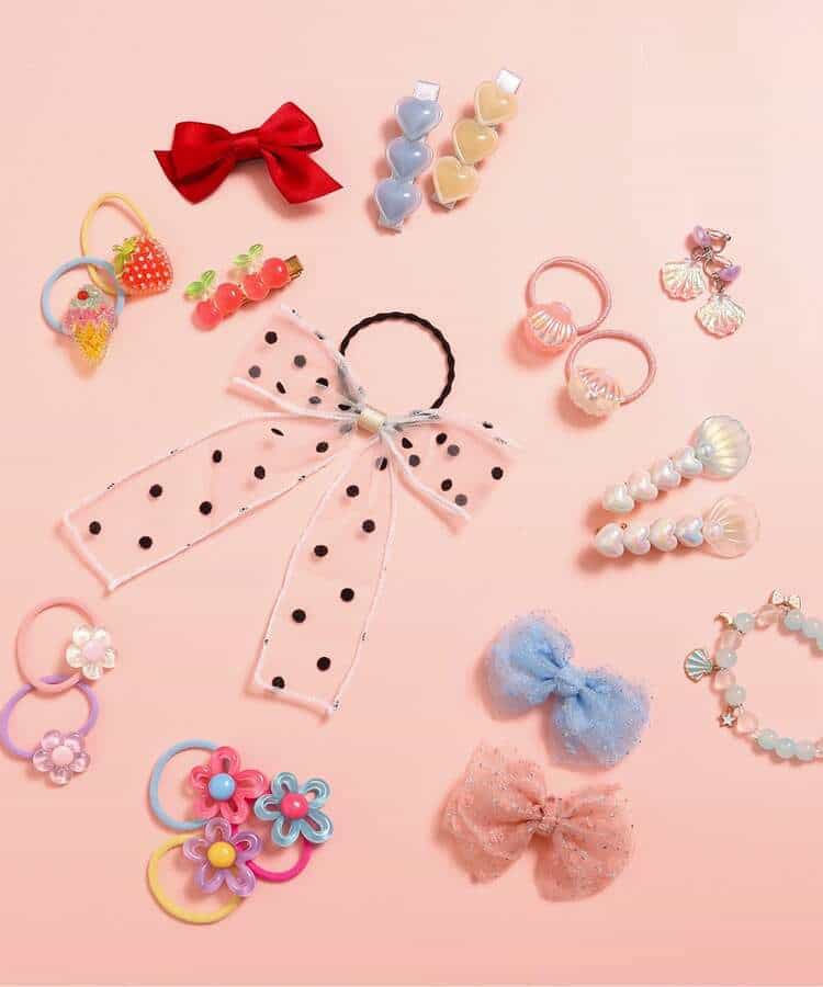★SALE★ハートモチーフヘアクリップセット_975305