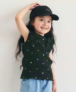 ノースリーブワッフルフリルTシャツ_843814