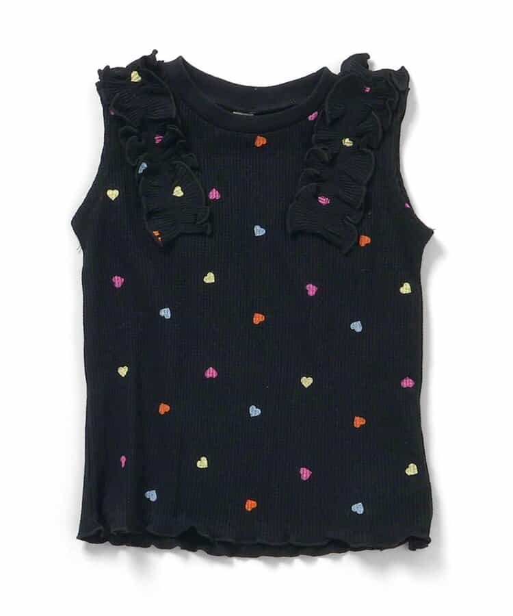 ノースリーブワッフルフリルTシャツ_843815