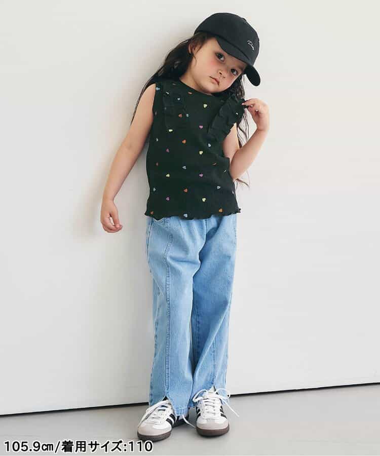ノースリーブワッフルフリルTシャツ_843816
