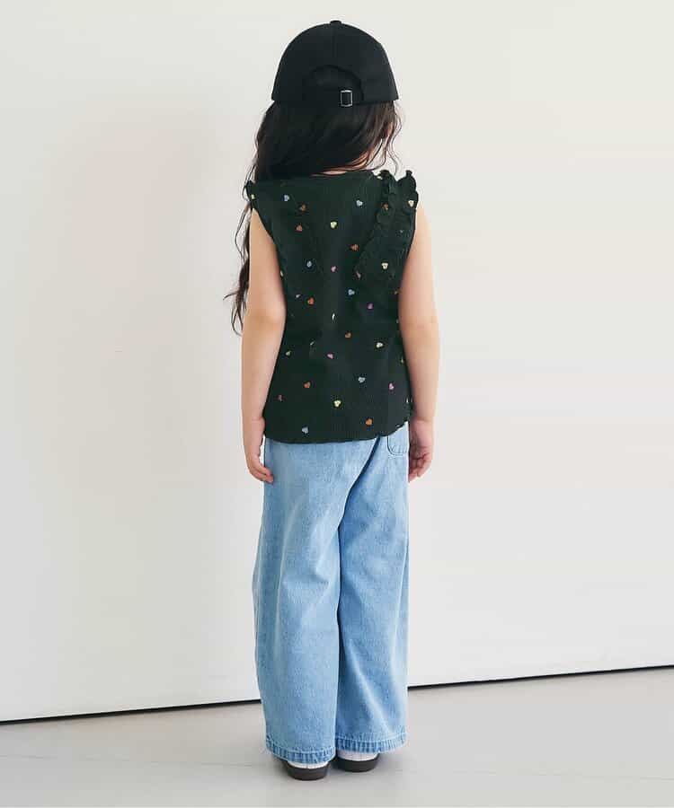 ノースリーブワッフルフリルTシャツ_843817