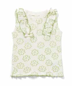 ノースリーブワッフルフリルTシャツ_843841