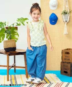 ノースリーブワッフルフリルTシャツ_843842