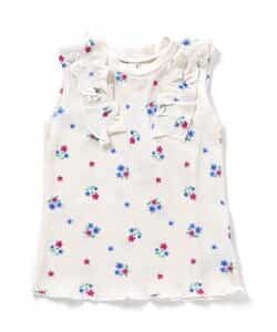 ノースリーブワッフルフリルTシャツ_843819