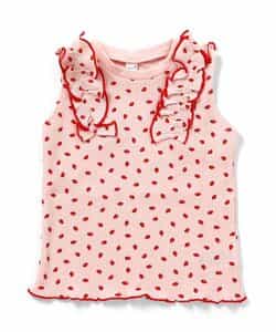 ノースリーブワッフルフリルTシャツ_843823